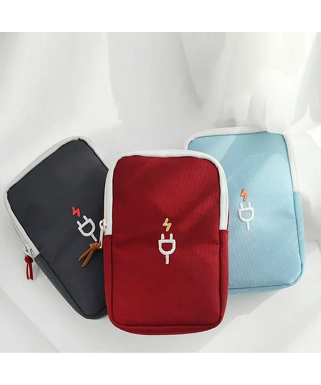 Portable Travel Gadget Organizer Bag Digital Cable Bag Electronics Accessories Storage Carrying Case Pouch for USB Power Bank