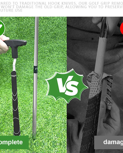 Golf Grip Removal Tool Golf Club Grip Tool V-Groove Grip Remover Saver Protective Grip Removal Tool Golf Accessories Golf Suppli
