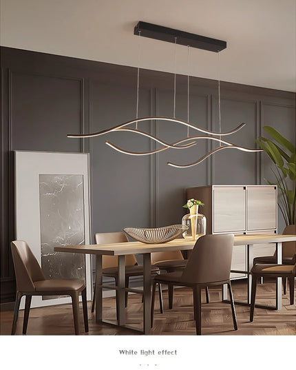 Modern Minimalist Led Chandelier Creative Personality Dining Room Bar Pendant Light Lighting Kitchen Hanging Lamp Lustre Fixture