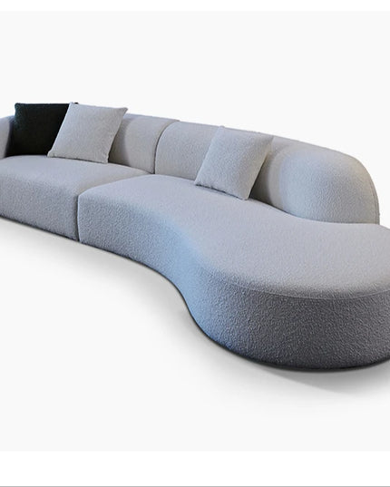 curved sofa modern minimalist living room large apartment concubine light luxuryinsWind shaped corner fabric sofa