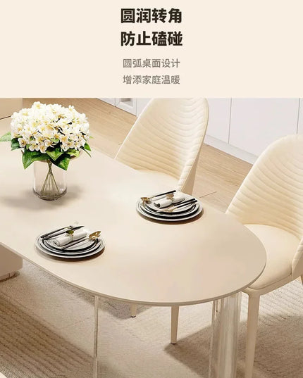Kitchen Island with Extendable Dining Table Integrated Rolling Kitchen Storage Household with Slate Rack Cabinet for Kitchen