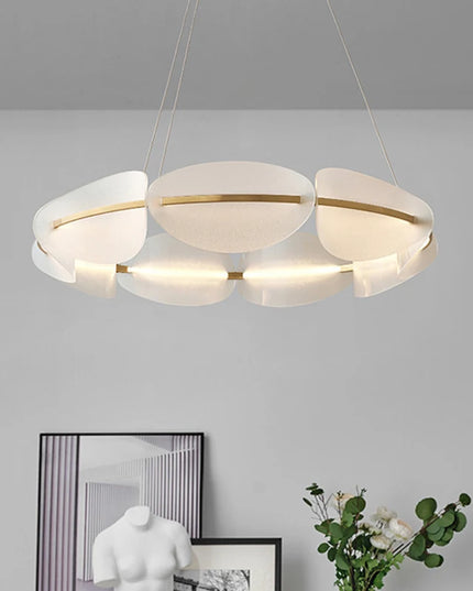 Modern leaf chandelier luxury designer Acrylic ring light Dining Room Home Bedroom Kitchen Hanging Lights Decor sofa living room