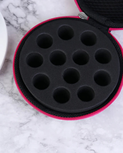 12 Bottles1ml 2ml  Round Essential Oil Storage Bag Essential Oil Organizer Case