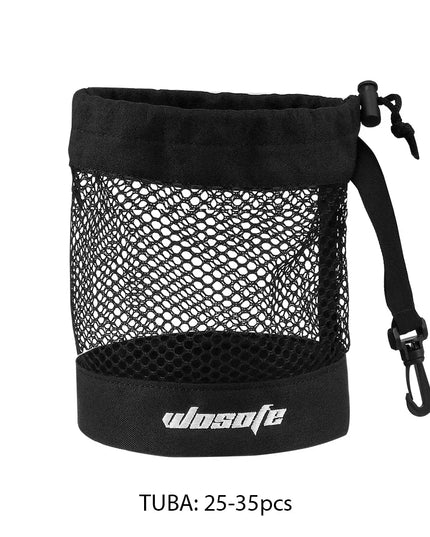 1pc  Black Golf Ball Pouch Bag, with High Quality Mesh Nylon and Hanging Plastic Clip,Convenient To Hang On Golf Bag