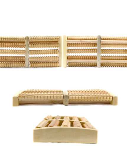 Dual Wooden Foot Feet Massager Roller Relieves Plantar Fasciitis Heel Arch Pain Stress Relief & Relaxation Gift Tool Product
