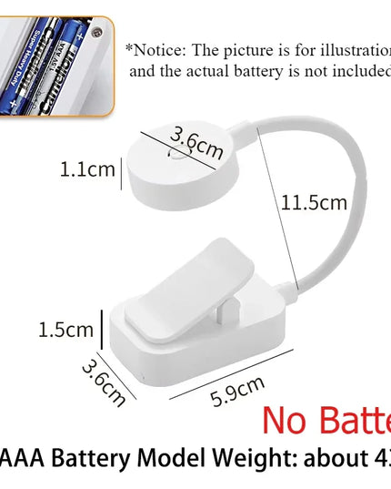 Led Table Lamp USB Rechargeable Night Light With Folding Clamp Study Stand Read Lamp Touch 3 Modes Dimming Eye Protection Light