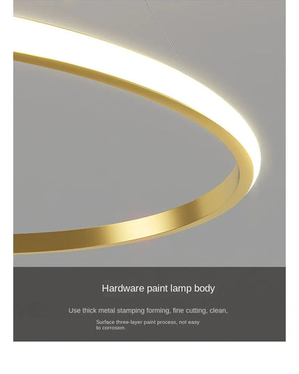 Modern led dining room chandeliers simple ring chandelier living bedroom Lights home indoor lighting decorative Pendant Lamps