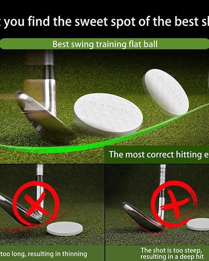 Golf Flat Ball Swing Practice Golf Balls Portable Flat Golf Balls Lightweight Golf Training Balls For Practice Indoor Outdoor