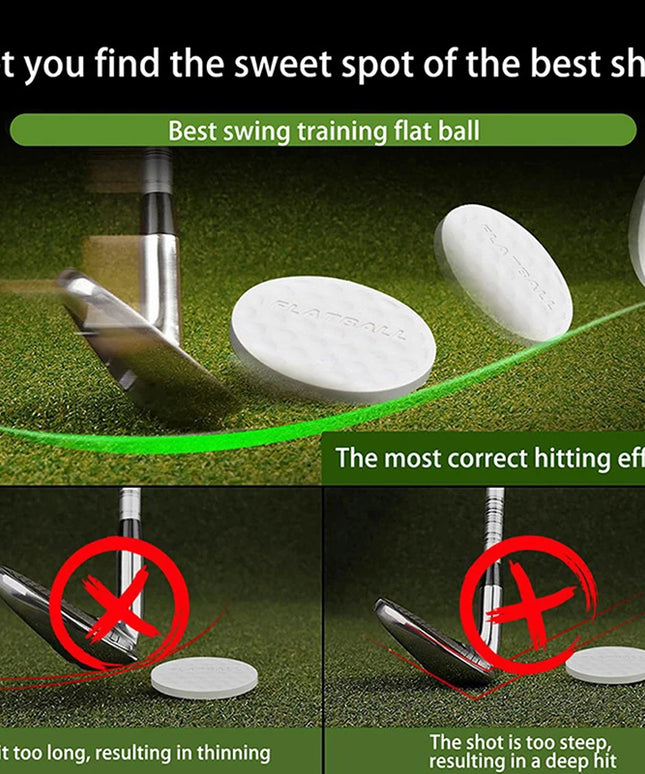 Golf Flat Ball Swing Practice Golf Balls Portable Flat Golf Balls Lightweight Golf Training Balls For Practice Indoor Outdoor