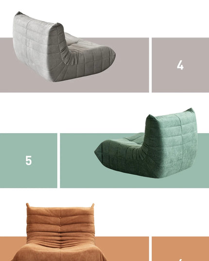 Caterpillar, lazy, sofa, cream Internet celebrity leisure, three people, modern, sofa, bed hat