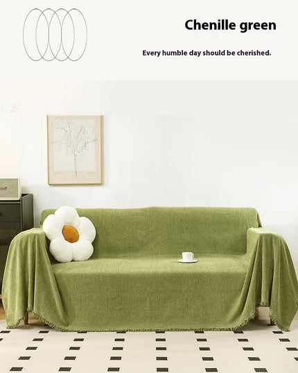Home Sofa Cover With Tassel Living Room Sofas Blanket Cover Sofa Cover Seat 3 Seater Sofa Blanket Cover Beige
