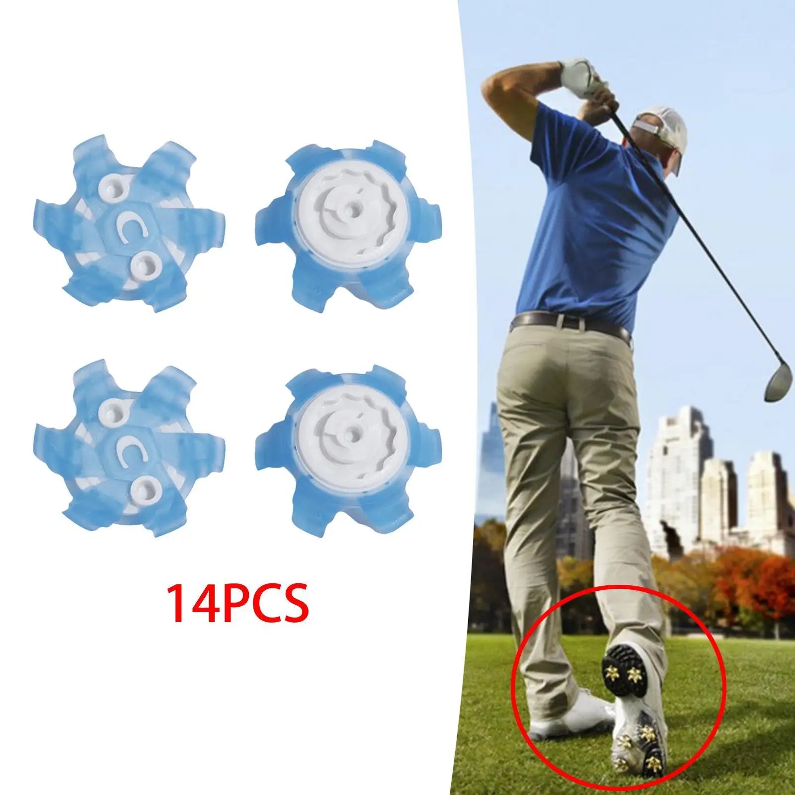 14Pcs Golf Shoe Spikes Durable Golf Shoe Replacements TPU for Women Men