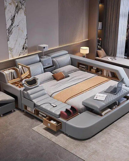 Comforter Mattresses Double Bed Luxury Organizer Bedframe Headboards Double Bed Bedroom Smart Camas De Dormitorio Furniture Home