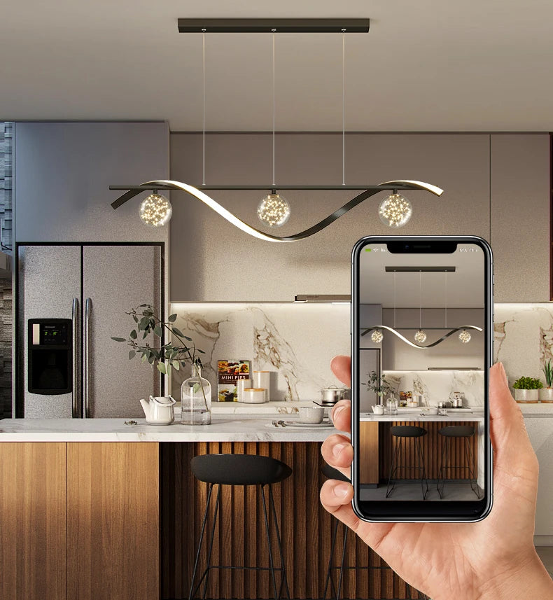 New Modern Led Chandelier For Living Room Dining Room Kitchen Ceiling Pendant Lights Nordic Minimalist Dining Tables Lamps