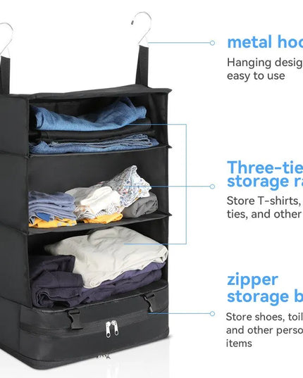 1 Set Housewares Luggage Travel Organizer Travel Essentials Hanging Packing Cubes Hanging Shelves Laundry Storage Compartment