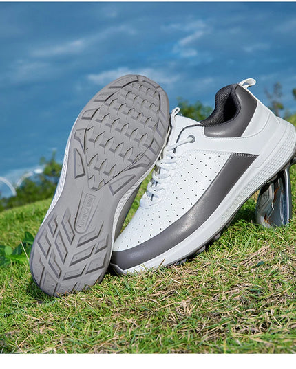 Men's Lightweight Golf Shoes-Breathable Sports Casual Shoes, Lace-Up Design, Non-Slip Rubber Sole-Universal in All Seasons