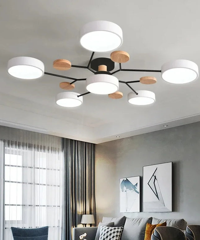 LED Chandelier with 3 Different Colors Suitable for Living Room Bedroom Hotel apartment Study Home Decoration Indoor Lighting