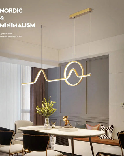 Modern LED Ceiling Chandelier Dining Table Indoor Lighting Chandeliers Kitchen Pendant Light Living Room Decoration Hanging Lamp