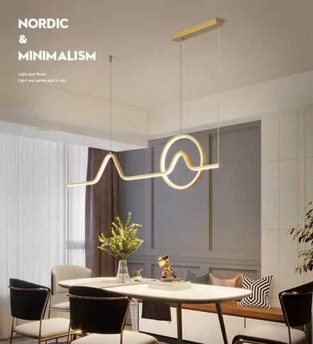 Modern LED Ceiling Chandelier Dining Table Indoor Lighting Chandeliers Kitchen Pendant Light Living Room Decoration Hanging Lamp