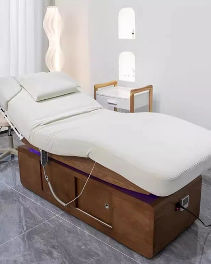 Esthetician Beauty Massage Tables Comfort Tattoo Face Wooden Massage Tables Gua Sha PU Leather Furniture Mát-xa Giường MHAMC