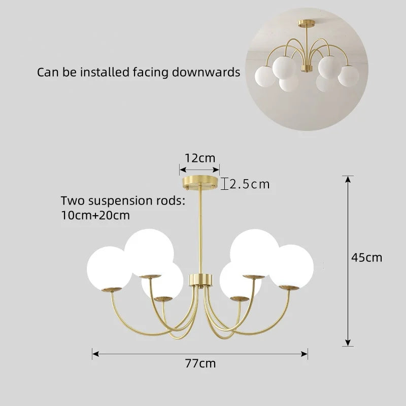 Modern E27 LED Chandelier Light  For Living Room Bedroom Dining Table Kitchen Study Ceiling Pendant Lamps Lustre Home Decoration