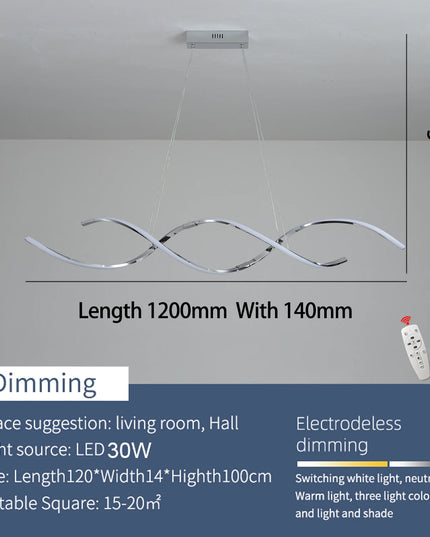 Modern chandelier Lights Simple Dining Room Lights Kitchen Long led Chandelier Living Room Pendant Lamp Home Decoration Lighting
