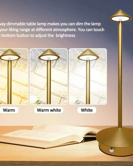 Rechargeable Table Lamp Creative Dining Touch Led Hotel Bar Coffee Pina Pro Table Lamp Lampada Da Tavolo Decorative Desk Lamp