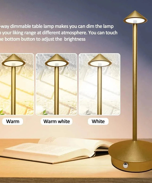 Rechargeable Table Lamp Creative Dining Touch Led Hotel Bar Coffee Pina Pro Table Lamp Lampada Da Tavolo Decorative Desk Lamp