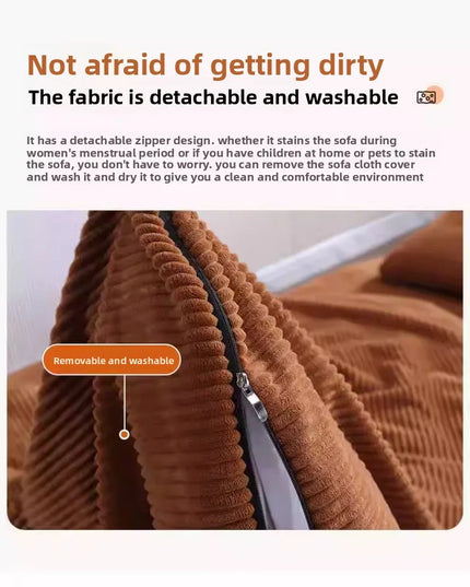 Living Room Corduroy Sofa Vacuum Compressed Sponge Bedroom Multifunctional Sofa Bed Comfortable Remove Washable Home Decoration