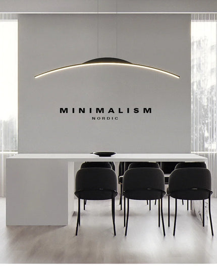 Modern LED Chandelier for Dining Room Kitchen Bar Living Bedroom Ceiling Pendant Lamp Black Simple Design Chandelier Light