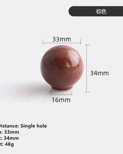 Handles Drawer Cabinet Furniture Kitchen Handles for Cabinet Knob Door Drawer Knob Colour Ceramics Rotundity Single Hole