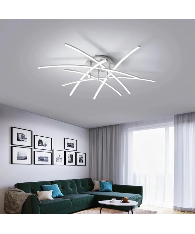 Modern Led Chandeliers Light for Living Dining Room Bedroom Study Room New Matte White Led Chandelier Fixture Ceiling Lamps