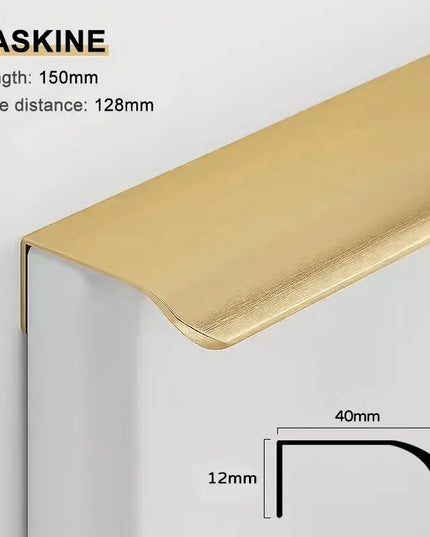 Hidden Handles for Furniture Kitchen Cabinet Handles Minimalist Wardrobe Cupboard Drawer Knobs Aluminum Alloy Furniture Handles