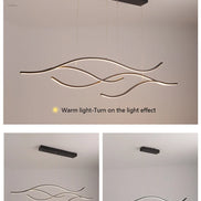 Modern Minimalist Led Chandelier Creative Personality Dining Room Bar Pendant Light Lighting Kitchen Hanging Lamp Lustre Fixture