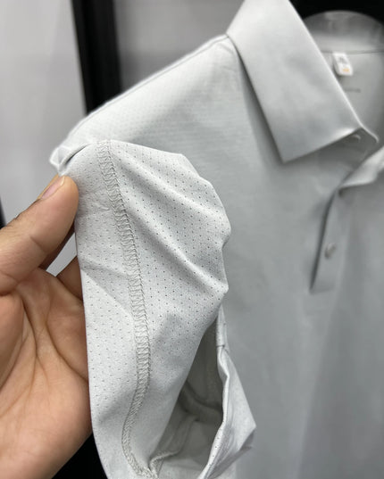 Top Brand Quality Mesh Fabric Sports Polo Shirt -Men's Wrinkle-resistant Breathable Ultra-stretch Golf Shirt Top and Tees