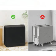 1 Dust Cover for a Folding Bed or 1 Folding Bed, Multifunctional Tech Fabric with High-Density Foam Mattress, Compact Storage Space, Single Bed, Folds into a Quarter, Easy to Assemble, with Wheels, Lightweight, Portable Iron