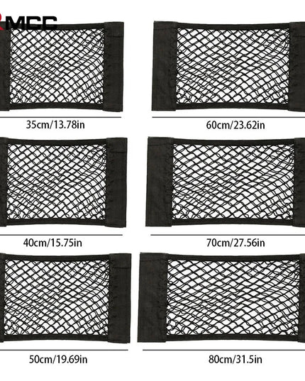 Car Back Rear Trunk Bag Organizer Mesh Net Auto Seat Back Storage Bag Pocket Universal Car Stowing Tidying Elastic String Net
