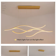 Modern Minimalist Led Chandelier Creative Personality Dining Room Bar Pendant Light Lighting Kitchen Hanging Lamp Lustre Fixture