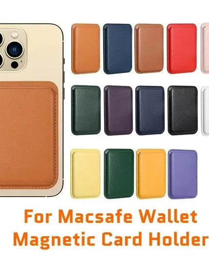For Magsafe Magnetic Leather Wallet Case For iPhone  17 16 15 14 13 12 11 8  Samsung Huawei Card Holder with Magnet Covers