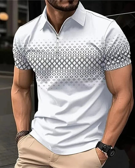 Men's Polo Shirts Golf Shirt Button Up Breathable Quick Dry Moisture Wicking Short Sleeve Mans Clothes Summer Tennis Sportswear