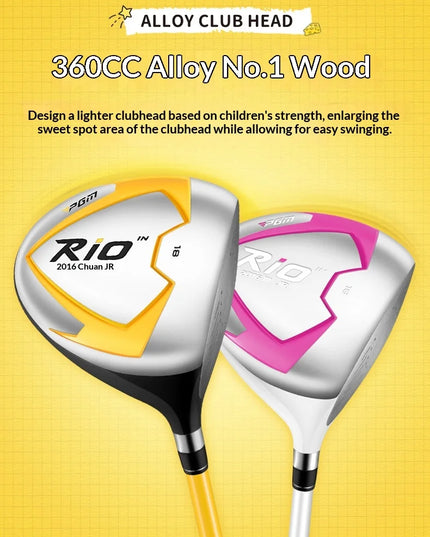 PGM Children's Golf Clubs - Large Volume 1 Wood for Kids, Boys, Beginners, Girls, Teenagers, Graphite Shafts JRMG017