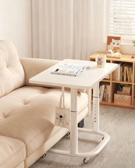 Height-adjustable Stone Study Desk Simple Movable Bedside Sofa Side Table for Balcony Bedroom Small Apartment