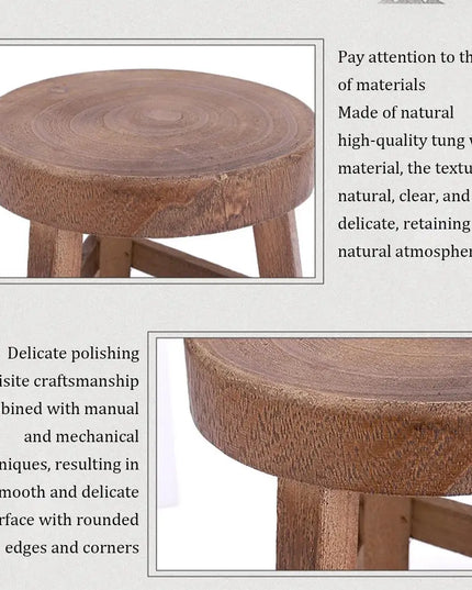 Wood Low Stools Small Bench Plant Stand Indoor Outdoor er Pot Holder Shelf Modern for Entryway Garden Decoration