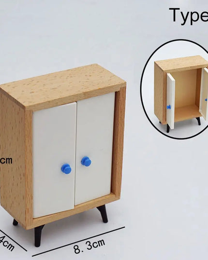 1:12 Scale Sofa Bed Wardrobe TV Cabinet Micro  Scene Model Dollhouse Miniature Furniture Playing House Landscape Dolls Accessory
