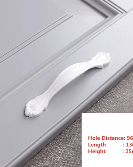 Handles Drawer Cabinet Furniture Kitchen Handles for Cabinet Knob Door Drawer Furniture Kitchen Knob Simplicity Fuji White