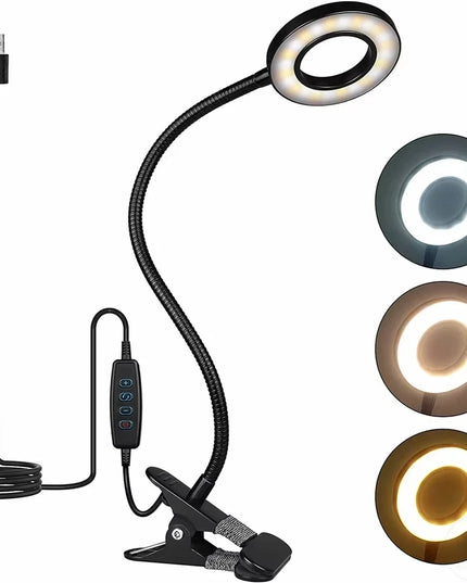 Led Table Lamp USB Rechargeable Night Light With Folding Clamp Study Stand Read Lamp Touch 3 Modes Dimming Eye Protection Light