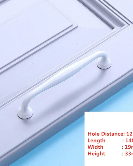 Handles Drawer Cabinet Furniture Kitchen Handles for Cabinet Knob Door Drawer Furniture Kitchen Knob Simplicity Fuji White