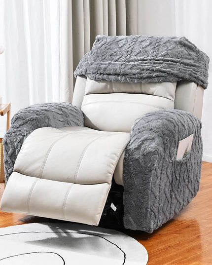 4/6/8pcs a set, double-sided jacquard braid Chivas sofa cover, elastic soft sofa recliner cover decorative protection