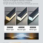 Modern LED linear chandelier for dining room office white bar pendant lights kitchen island lighting black minimalist lamp