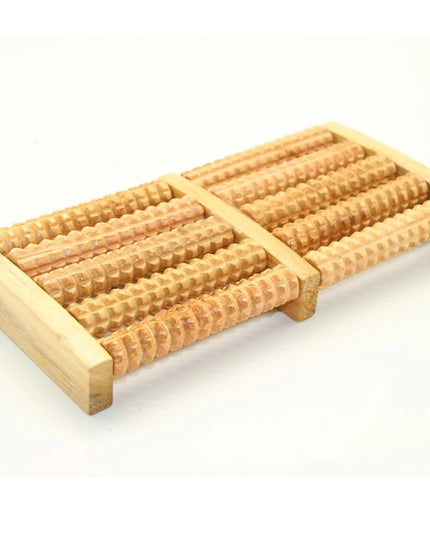 Dual Wooden Foot Feet Massager Roller Relieves Plantar Fasciitis Heel Arch Pain Stress Relief & Relaxation Gift Tool Product